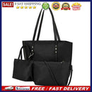 3pcs/set Leather Pure Color Rivet Women Shoulder Crossbody Totes Top-handle Bags