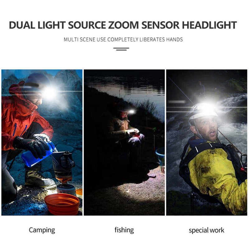 Waterproof Portable LED Headlight Rechargeable XPE SMD Fishing Headlamp Tor