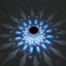 Solar LED Hollow Hanging Ball Light Outdoor Waterproof Garden Lamp (Blue) Newly