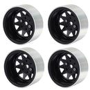4pcs 1.9 inch Beadlock Wheel Rims for 1/10 SCX10 90046 Traxxas TRX4 RC4WD D90