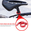 MTB Bike Road Quick Release Seat Post Clamp Saddle Tube Clip (Red 31.8mm)