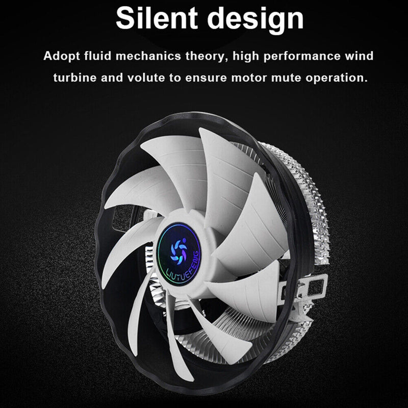 PC Case Fans 1800RPM Silent RGB LED Light Laptop Radiator CPU Cooling Quiet Fan
