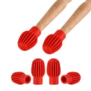 4pcs Silicone Drum Stick Practice Tip Head Drumstick Mute Damper (Red) Newly