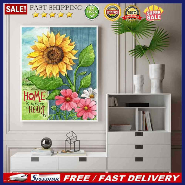 Letter Sunflower Oil Paint By Numbers Kit DIY Acrylic Painting Home Decoration