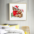5D Diamond Painting DIY Christmas Cat Bear Rhinestone Picture Craft Wall Po