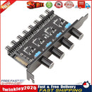 8 Channels PC Case Cooling Fan HUB 4 Knob Radiator Speed Controller (SATA) Newly