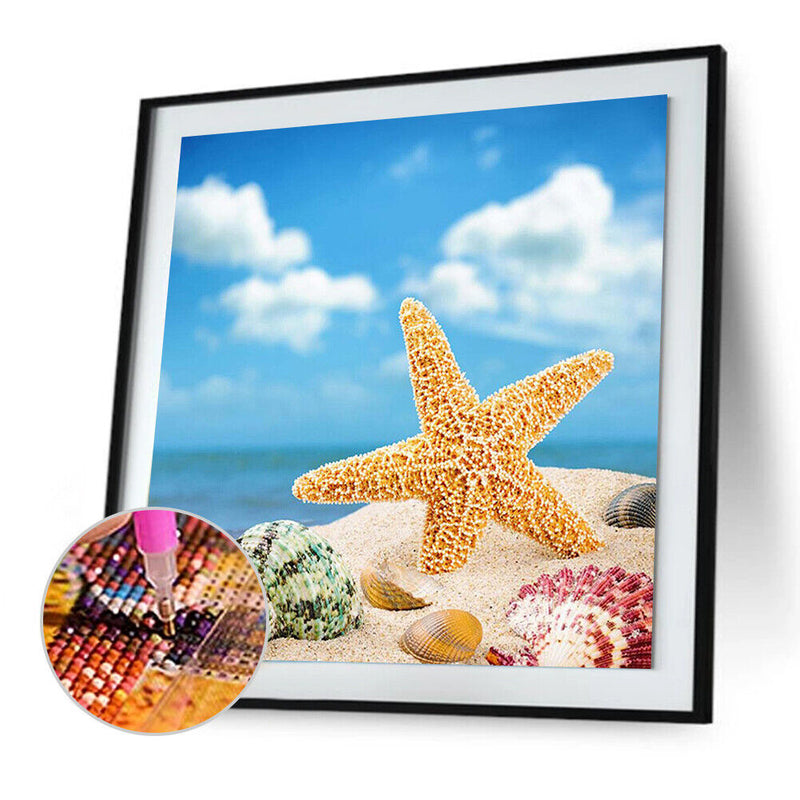 5D Diamond Painting DIY starfish Full Drill Round Wall Picture Newly