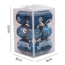 12pcs Christmas Decorative Ball Set Tree Pendant Balls Ornaments (Blue) Newly