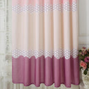 Geometry Semi Blackout Curtains Home Windows Tulle Sheer Drape (Purple Red