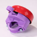Kids Bicycle Bell Handlebars Road MTB Bike Daisy Ring Alarm (Red+Purple)