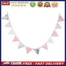 12 Flags 3.2m Cotton Fabric Banners Pennant Bunting Triangular Flags Party