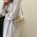Lace Flower Shoulder Crossbody Bag Straw Beach Messenger Woven Purse Handbags