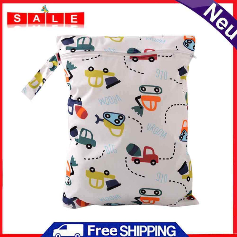 Baby Diaper Bags Character Print Changing Wet Bag Baby Cloth Diapers