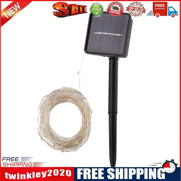 Solar Lamp Copper Wire Waterfall Fairy String Light Festival Decor (200LED)