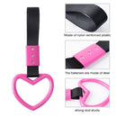 JDM Heart Train Bus Handle Hand Strap Car Rear Bumper Warning Loop (Pink)