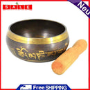 Metal Handmade Buddha Sound Bowl Tibetan Bronze Chime Bell Yoga Meditation Bowl