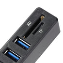USB 2.0 HUB Adapter Multiple USB Splitter Power Hub Card Reader (8 Ports)