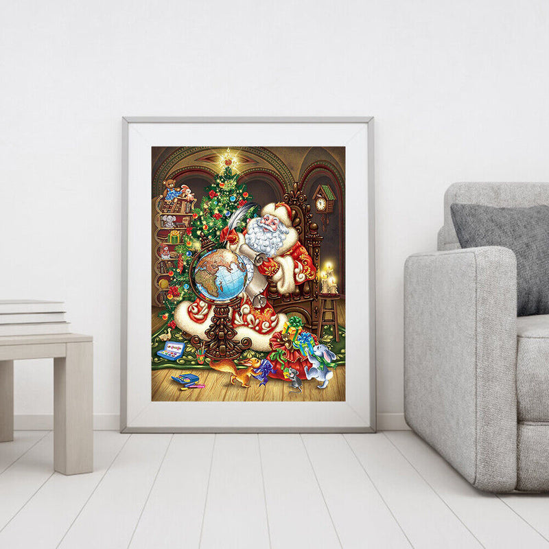 Santa And Animal Oil Paint By Numbers Canvas Drawing DIY Coloring Picture Kits