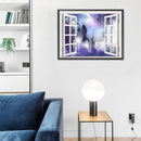 5D DIY Diamond Painting Kits Full Round Drill Outside Window Scenery Mosaic A