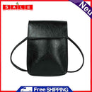 Women Mobile Phone Bag Simple PU Leather Small Wallet Messenger Shoulder Handbag