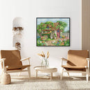 Summer Garden House 14CT Stamped Needlework Home Decoration Full Embroidery Kit