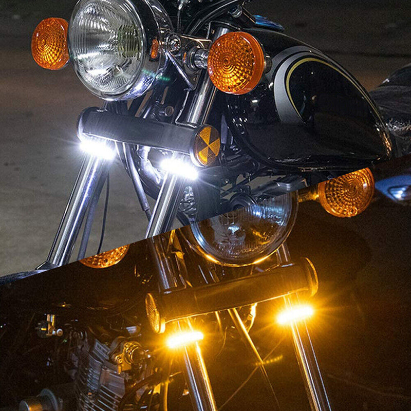 2pcs 36LED Motorcycle Turn Signal Light Strip Fork Strip Lamp Bar Accessories