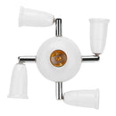 Adjustable E27 Splitter 5 Heads Lamp Base LED Bulb Adapter Holder Socket Newly