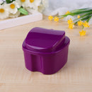 Dental False Teeth Storage Box w/Hanging Net Container Organizer (Purple) Newly