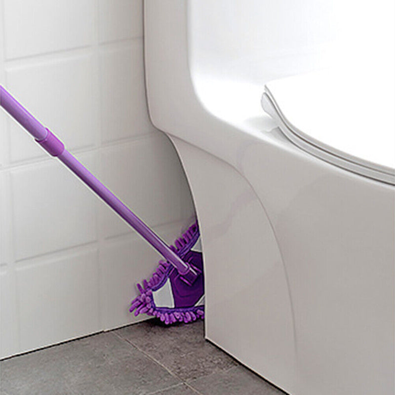 Retractable Kitchen Floors Cleaning Triangle Mop for Glass Wall (Purple) Newly