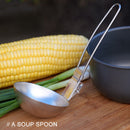Stainless Steel Home Cooking Camping Picnic BBQ Folding Spork (Soup Spoon) Newly