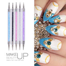 5pcs Double Head Diamond Drill Pen Manicure Sequins Picker Nail Art Crystal P