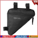 MTB Bike Front Tube Bag Waterproof Road Bicycle Phone Frame Pouch (Black)