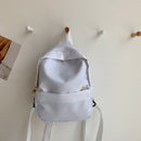 Women Fashion Backpack Nylon Schoolbag Solid Color College Casual Book Bags
