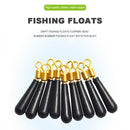 30pcs Fishing Floats Copper Rubber Bobber Fishing Float Rotation Buoy (L) Newly