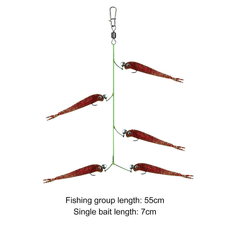 #A PVC Soft Fishing Lures Group Artificial Set Sea Bass Perch Pesca Tackles Tool