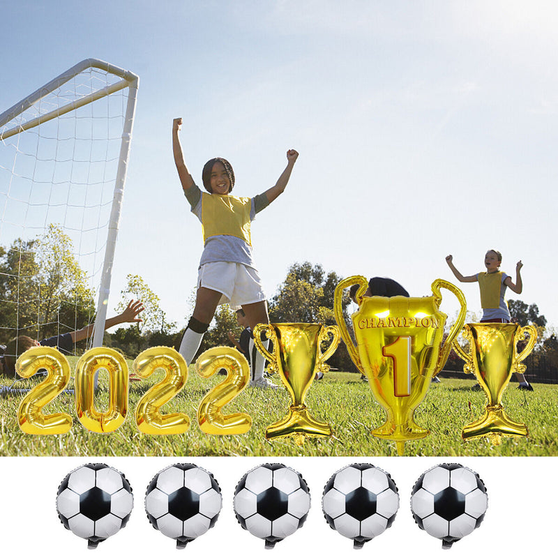 Soccer Party Balloons 12pcs 2022 Trophy & Soccer Balloons Party Supplies Newly