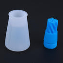 1pc Heat Resisting Silicone Grill Oil Bottle BBQ Basting Brush Tool(Blue)