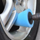 1x Blue Cone Shaped Polishing Sponge Tool For Car Hub Wheel J6U6 Automobile K8T9
