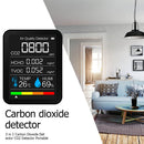 5 in 1 Temperature Humidity Air Quality Carbon Dioxide HCHO Monitor (Black)