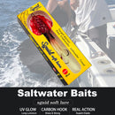 UV Luminous Bionic Squid Fishing Lures 60g 15cm Wobbler Soft Bait Fishing Tackle