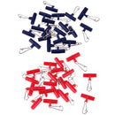 60pcs Zip Slider High-strength Fishing Line Sinker Slider Slides Hooked