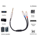 6.35mm Male to Dual RCA Female Audio Cable for Powered Speaker / Power Amplifier