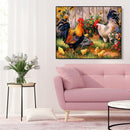 Painting By Numbers Kit DIY Flower Chicken Hand Painted Canvas Oil Art Picture