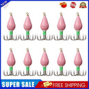 10pcs Squid Jigs Hooks Cuttlefish Octopus Bait Fishhook (Pink Luminous 45g)