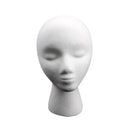Female Styling EPS Flocking Head Mold Wig Glasses Holder Stand (White) Newly