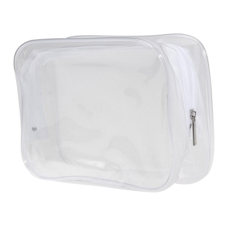 Women Portable PVC Transparent Plastic Waterproof Zipper Cosmetic Bag