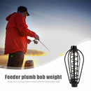 Black Metal Feeder Bait Cage Fish Bait Basket Holder Fishing Tools (15g)