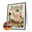 5D DIY Diamond Painting Sunflower Pig Full Drill Rhinestone Mosaic Art Picture
