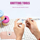 7pcs Colorful Handle Crochet Hook Set Thick Knitting Needle For Making Sweater