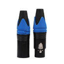 1 Pair XLR 3Pin Male Female DIY Audio Cable Connectors Solder Plug (Blue) Newly